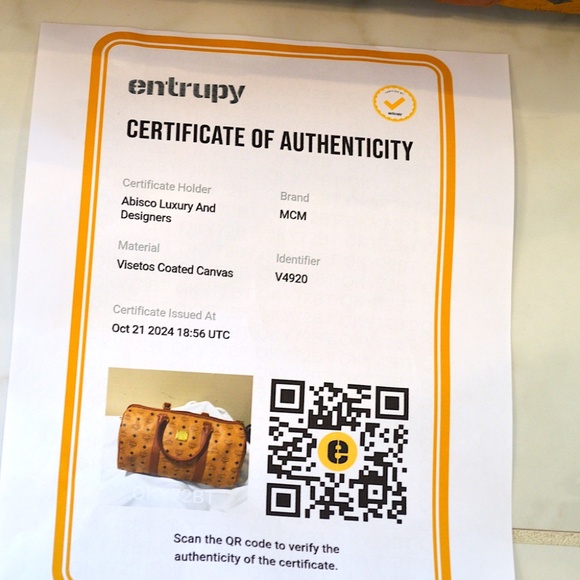 MCM Visetos Congnac Boston Bag Golf Collection Large - Picture 14 of 16